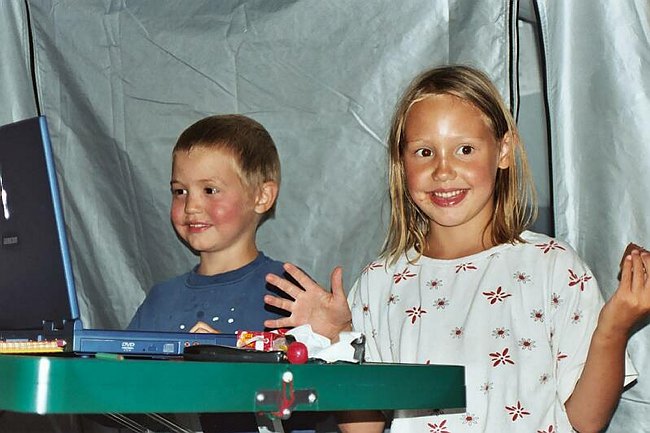 Jeroen aan de coputer